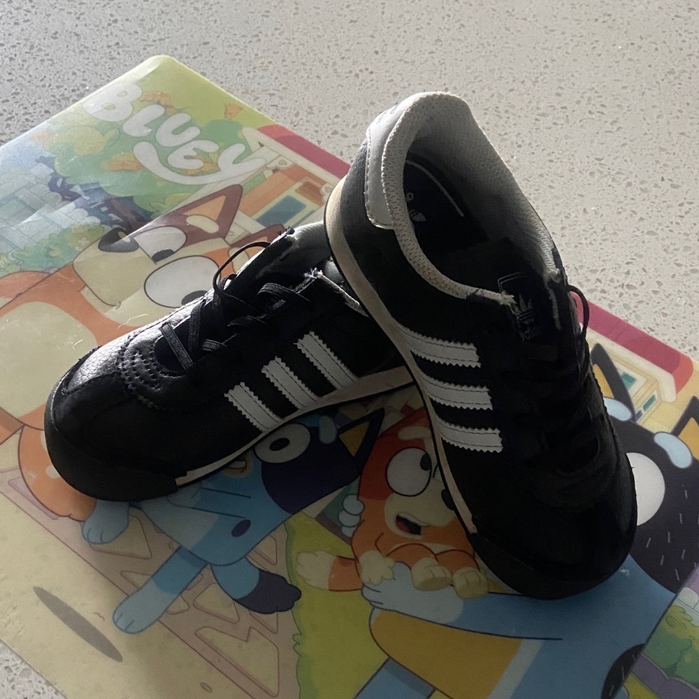 Adidas Kids Black and White Sneakers